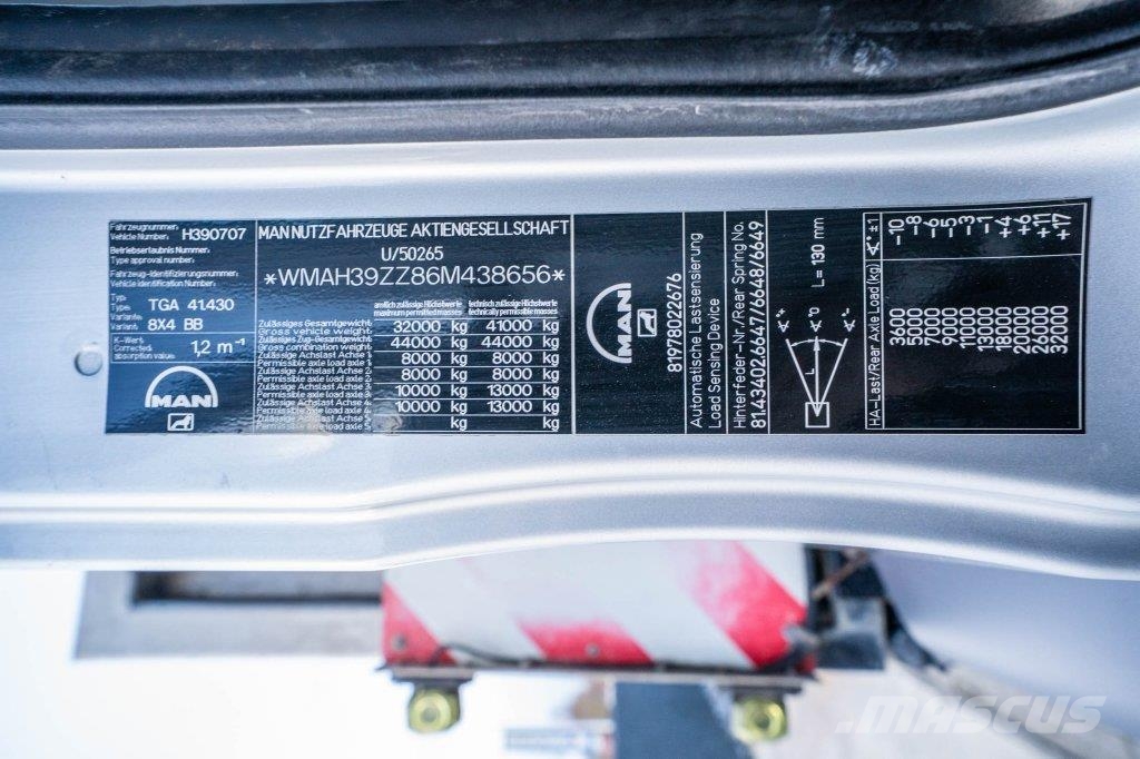 MAN TGA 41.430 BB - PK 72002/3xhydr. 全路面起重機/吊車