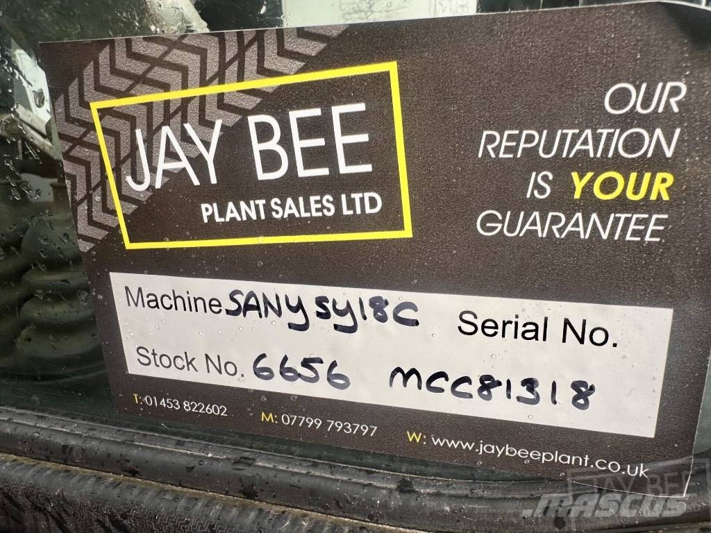 Sany SY 18 C Mini bagri <7t