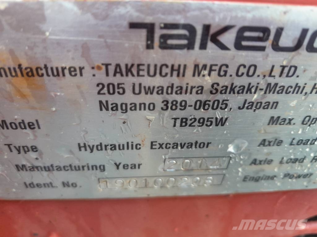 Takeuchi TB 295 W Wielgraafmachines