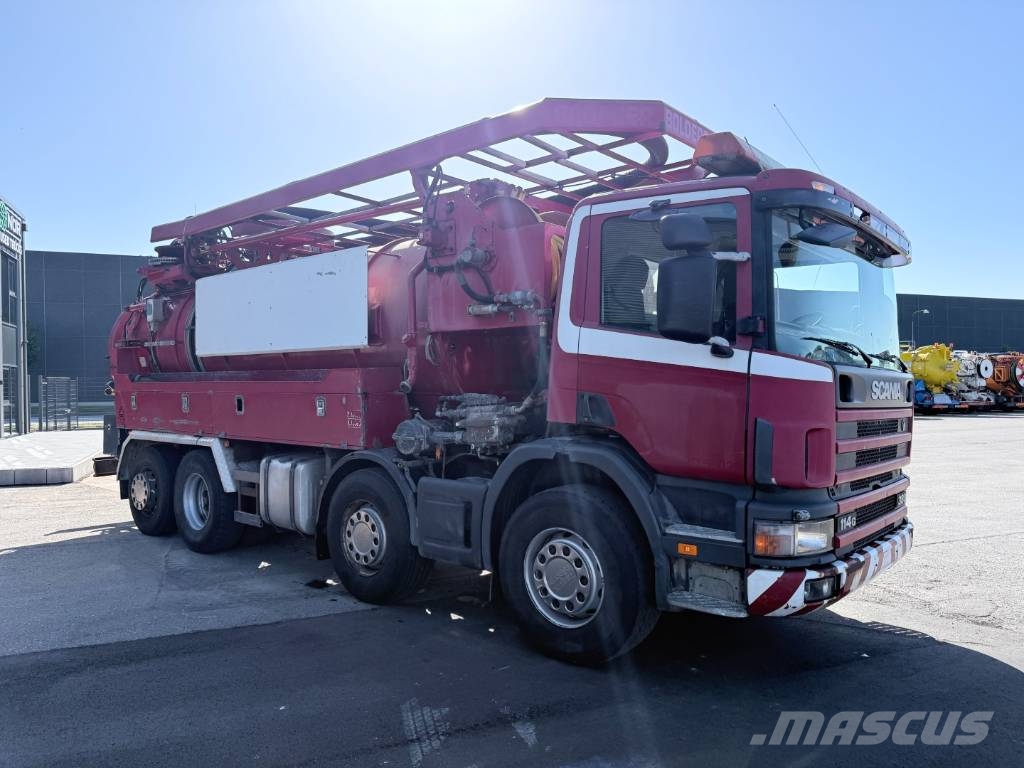 Scania 114G 380 8x2*6 Assmann 13,4 m3 PED Slamsuger Camiones aspiradores/combi