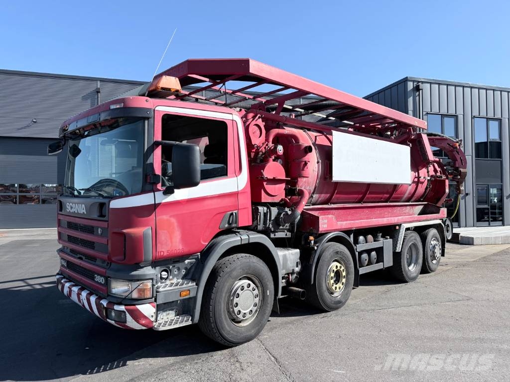 Scania 114G 380 8x2*6 Assmann 13,4 m3 PED Slamsuger Camiones aspiradores/combi