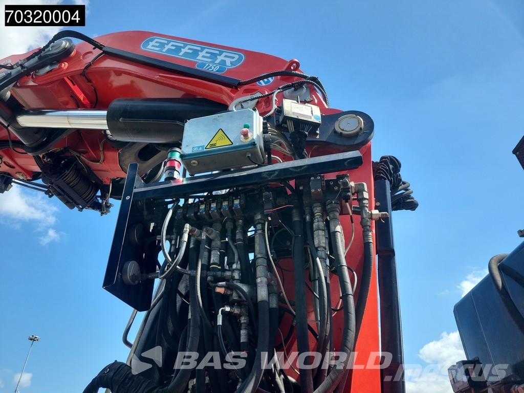 Scania G490 8X4 EFFER 1750/8S + JIB 6S Crane Kran Winch B Вантажівки-платформи/бокове розвантаження