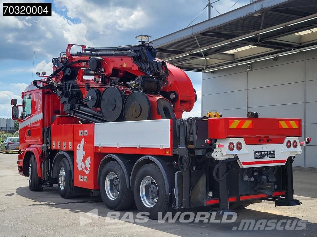 Scania G490 8X4 EFFER 1750/8S + JIB 6S Crane Kran Winch B Camiones de cama baja