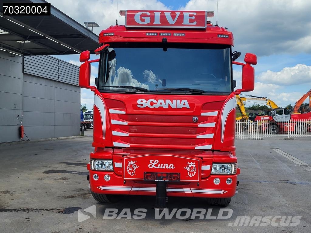 Scania G490 8X4 EFFER 1750/8S + JIB 6S Crane Kran Winch B Camiones de cama baja
