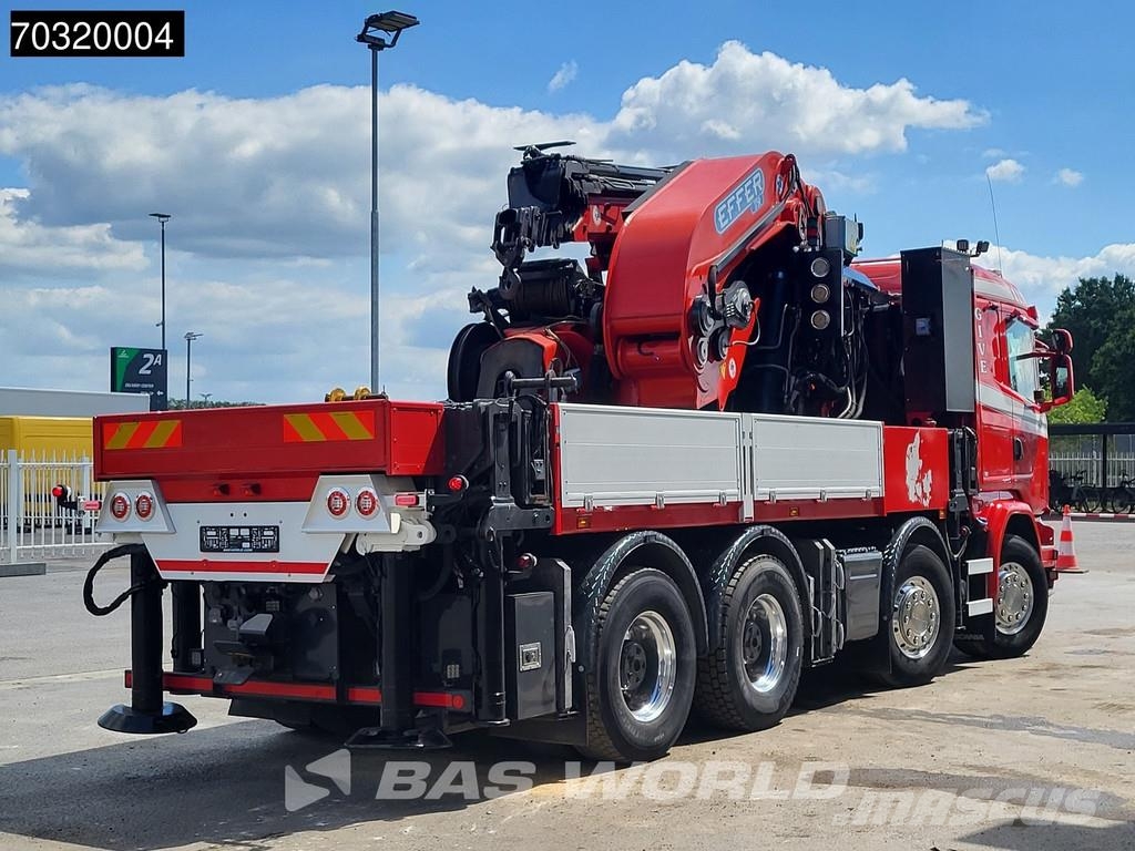 Scania G490 8X4 EFFER 1750/8S + JIB 6S Crane Kran Winch B Camiones de cama baja
