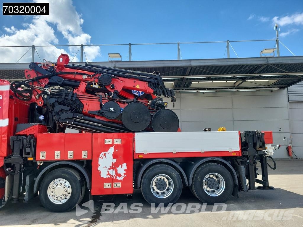 Scania G490 8X4 EFFER 1750/8S + JIB 6S Crane Kran Winch B Camiones de cama baja