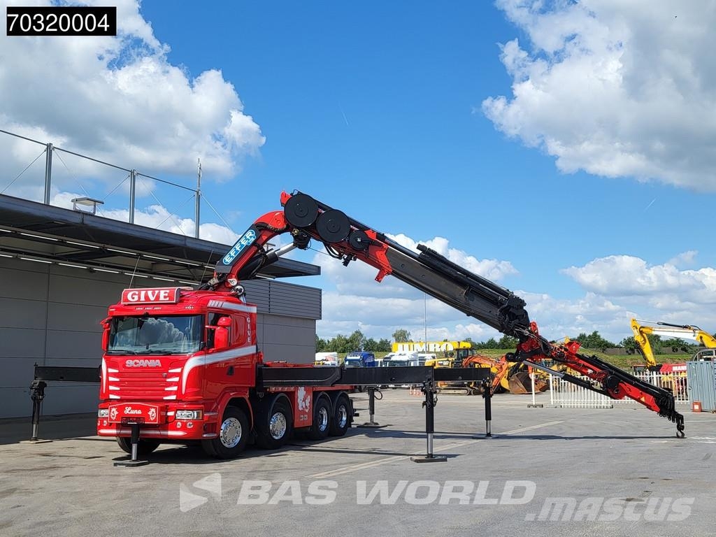 Scania G490 8X4 EFFER 1750/8S + JIB 6S Crane Kran Winch B Camiones de cama baja