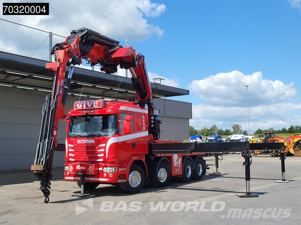 Scania G490 8X4 EFFER 1750/8S + JIB 6S Crane Kran Winch B Camiones de cama baja