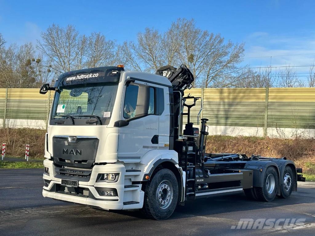 MAN TGS 26.520 MAN TGS 26.520 6x2 Abrollkipper + Kran شاحنات الرافعات الخطافية