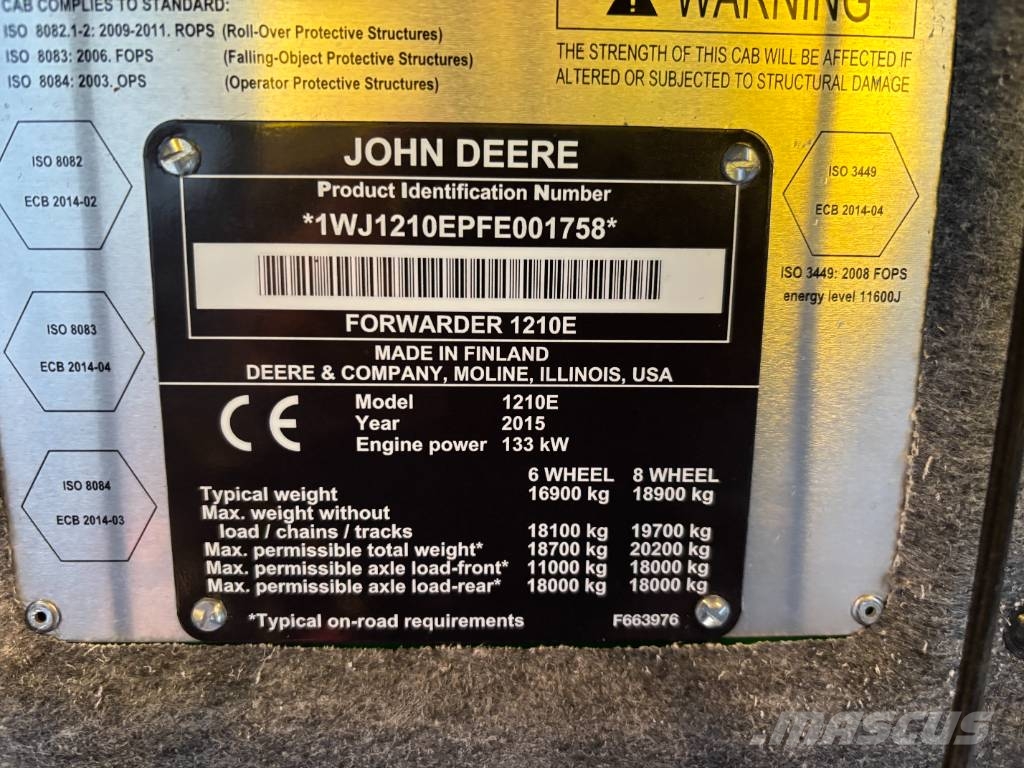 John Deere 1210E Kuormatraktorit
