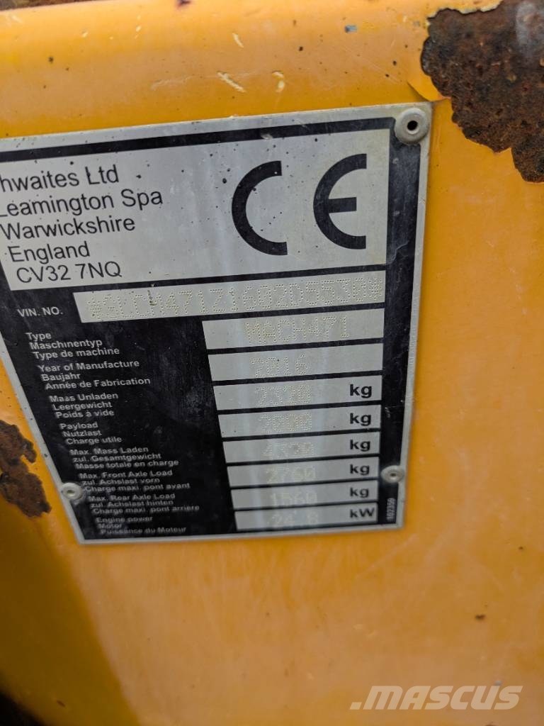 Thwaites 2 Tonne hi/sw Stavebné sklápače