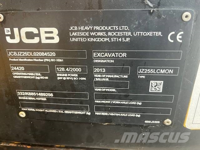 JCB JZ 255 LC / Tiltti+pihdit, Rasvari,Lämmitin Rupsgraafmachines
