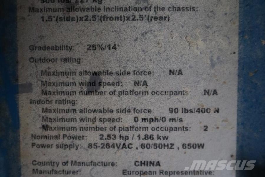Genie GS1330M ALL-ELECTRIC DC DRIVE, 5.9M WORKING HEIGHT Elevadores de tesoura