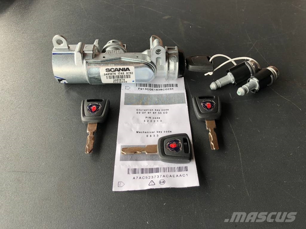 Scania KEY + LOCKER COMPLETE SET 2481874,2481873,1421785 Kabine in notranjost