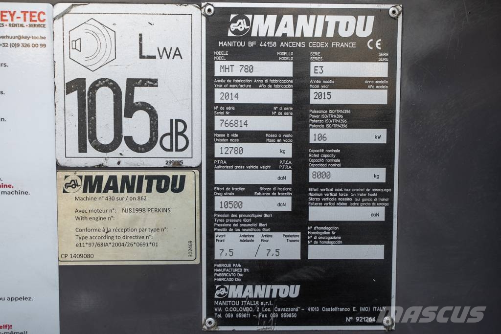 Manitou MHT 780 Sollevatori telescopici