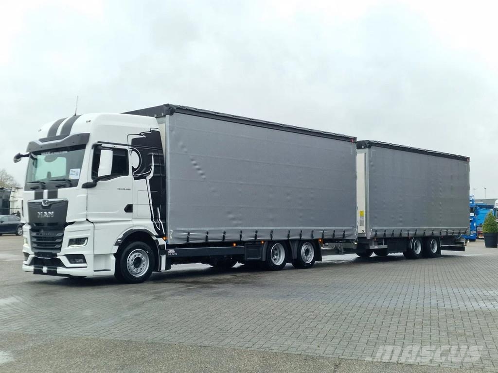 MAN TGX 26.480 6x2 - Tautliner - H&W trailer - NEW - R Tautliner/curtainside trucks