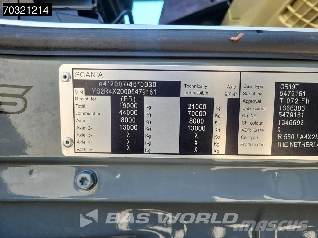 Scania R580 4X2 70T! Full-Air Retarder 2x Tanks Standklim Седельные тягачи