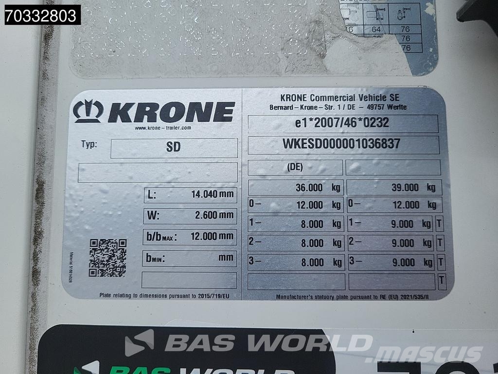 Krone SD TÜV 06/27 Doppelstock Blumenbreit Palletkist Li Semirimorchi a temperatura controllata
