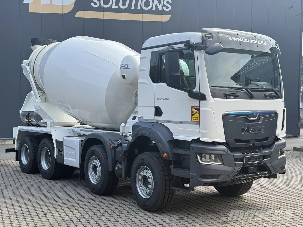 MAN TGS 35.480 MAN TGS 35.480 8x4 EuromixMTP EM 9 L Re Betonmixers en pompen