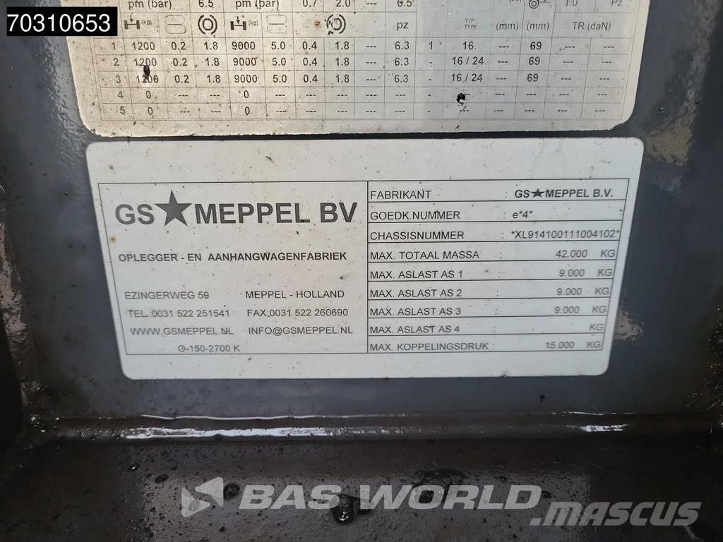 GS Meppel TUV 09/26 Lifting Axle 31m3 Semirremolques de volteo