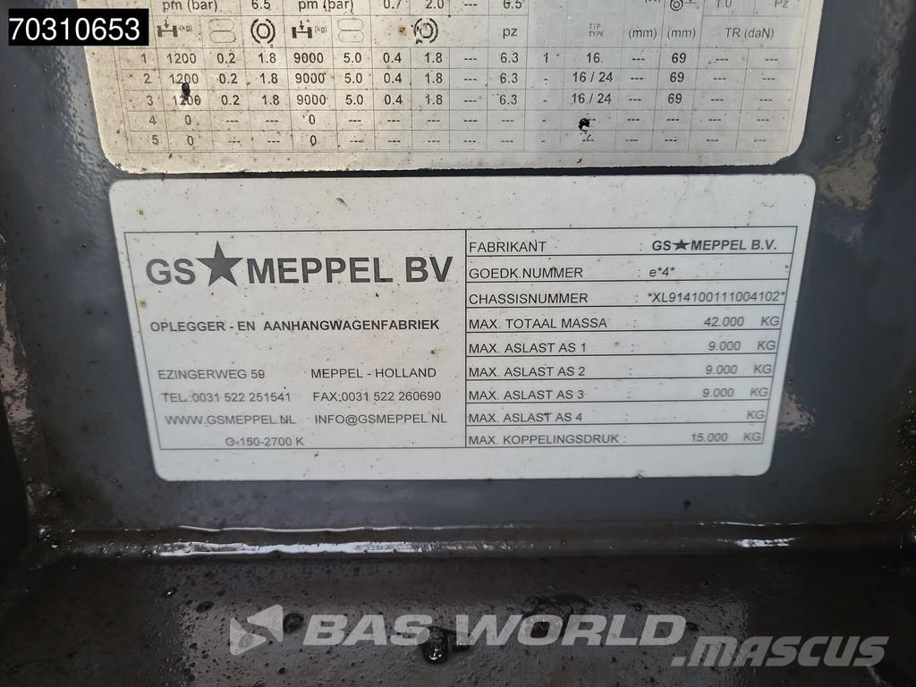 GS Meppel TUV 09/26 Lifting Axle 31m3 Semi-trailer med tip