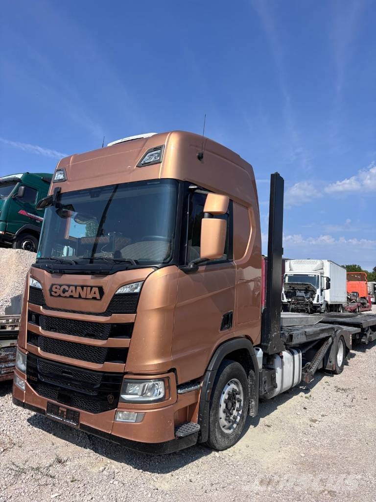 Scania R 500 Autószállító teherautó + pótkocsi Tegljači