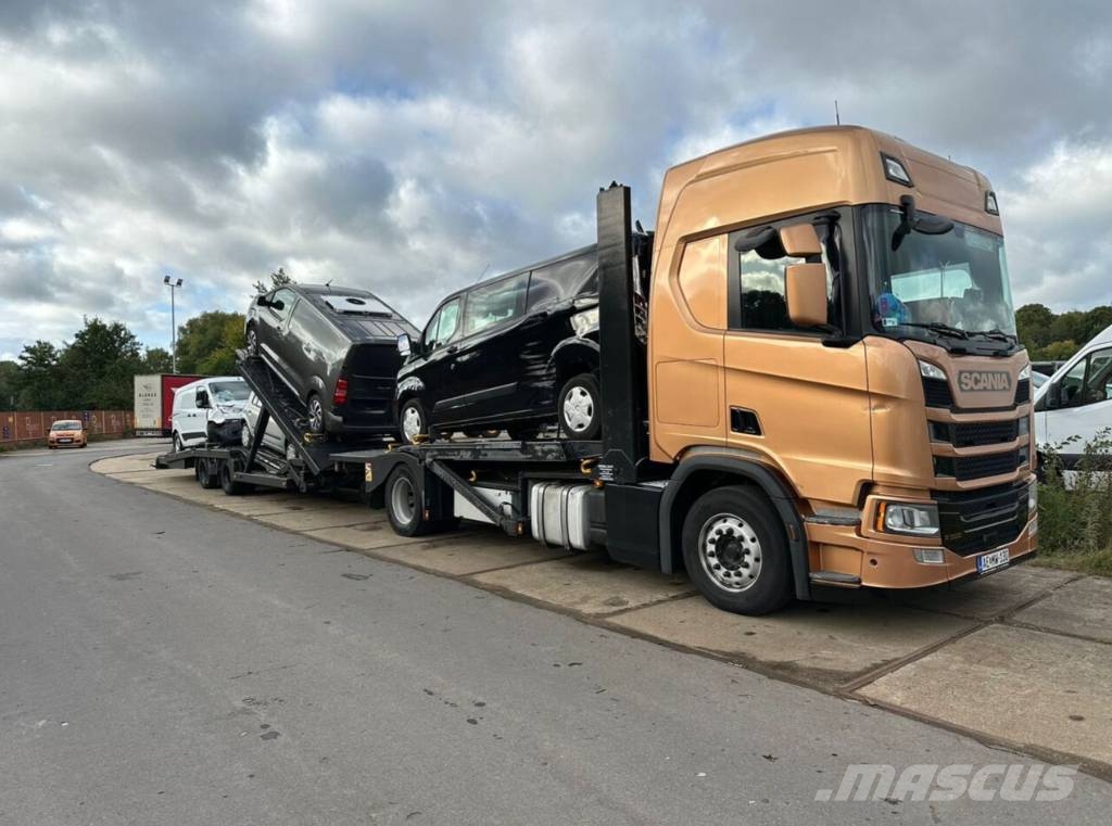 Scania R 500 Autószállító teherautó + pótkocsi وحدات الجر