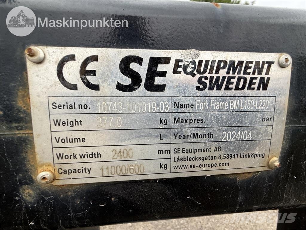 SE Equipment  Sweden Forkframe BN L150-L220 Pallegafler