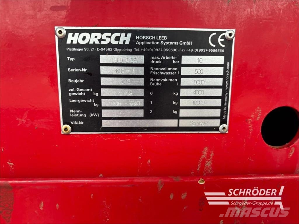 Horsch LEEB 8 GS | 36 METER Anhängespritzen