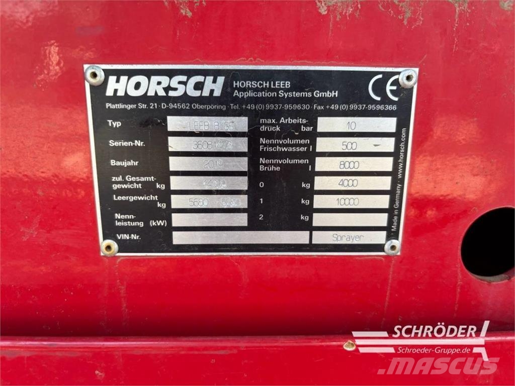 Horsch LEEB 8 GS | 36 METER Anhängespritzen
