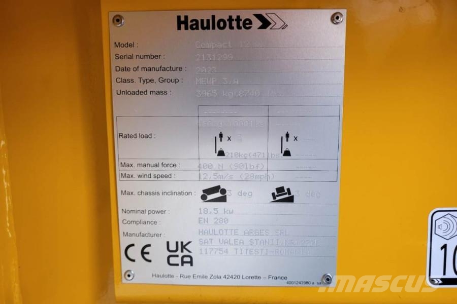 Haulotte Compact 12DX Valid Inspection, *Guarantee! Diesel, Scissor lifts