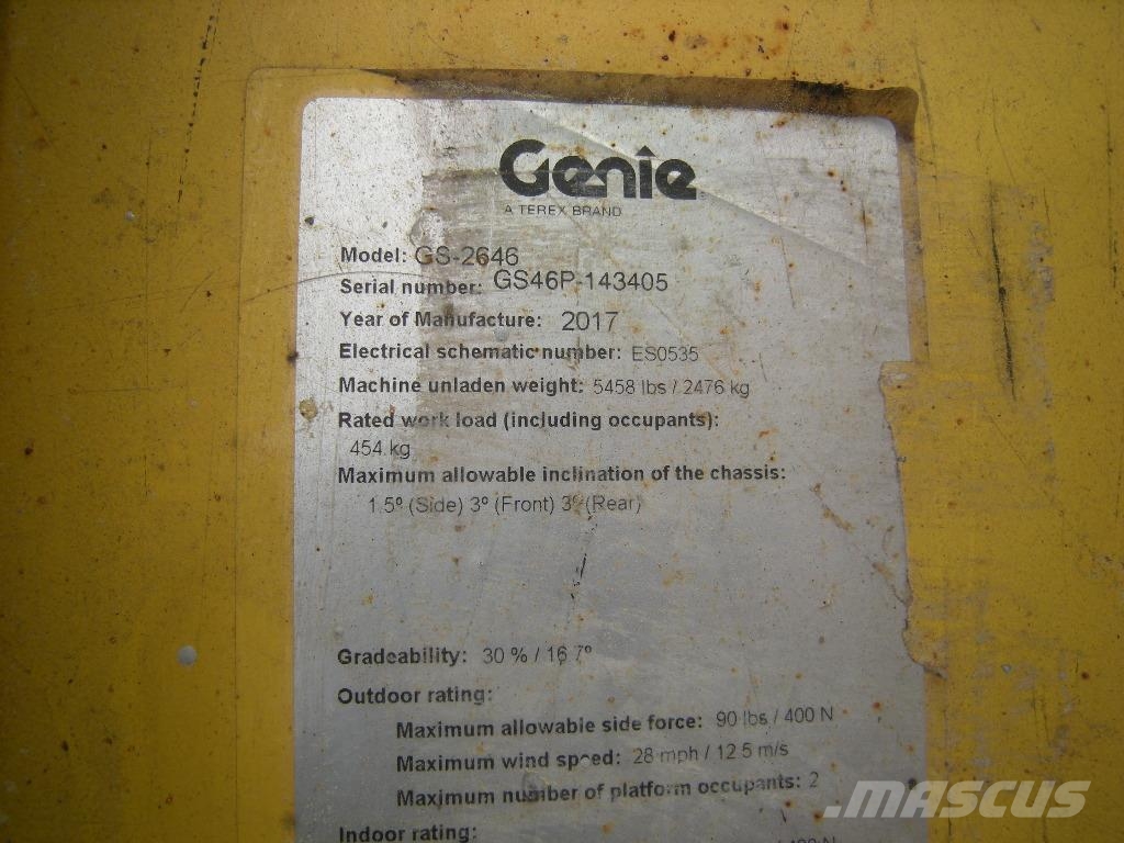 Genie GS 2646 (ID3405) Elevadores de tesoura