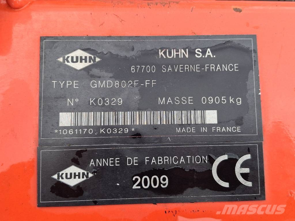 Kuhn GMD 802 F-FF Šienapjovės