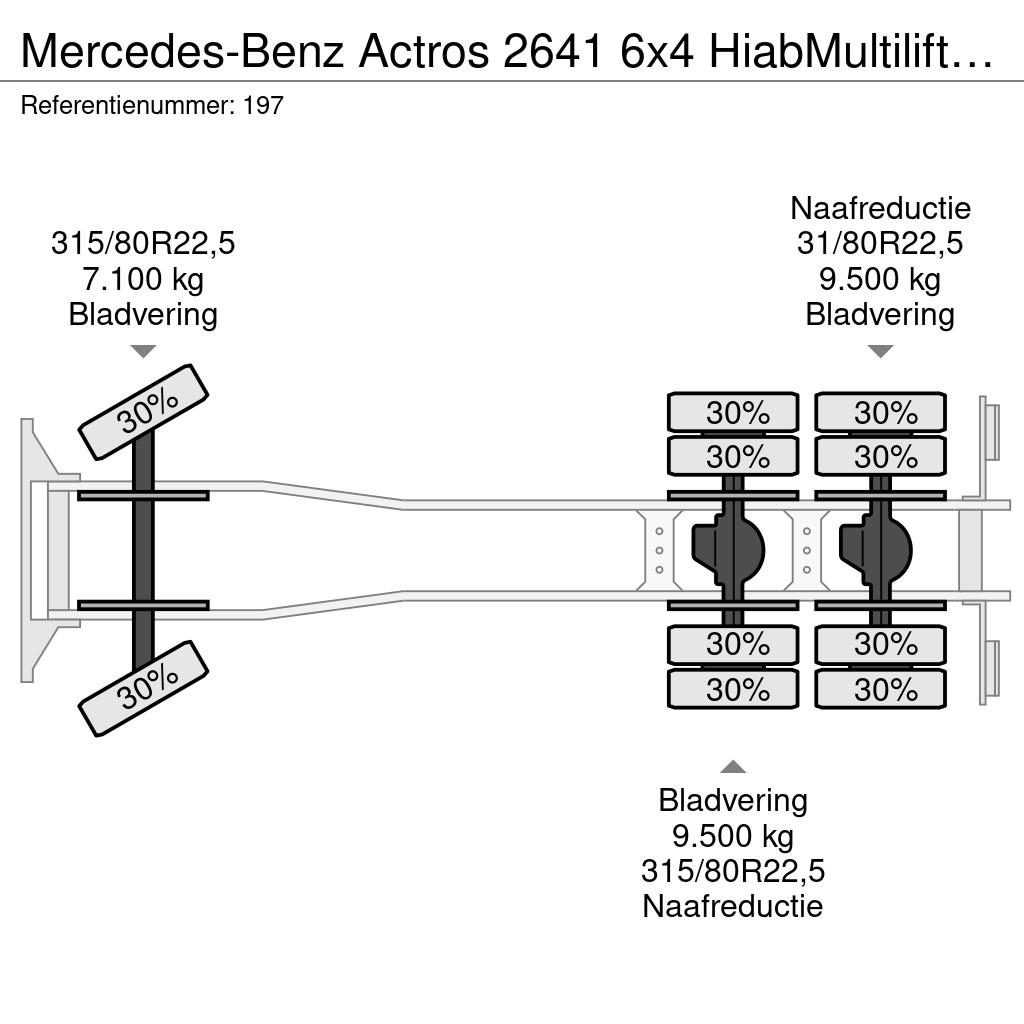 Mercedes-Benz Actros 2641 6x4 HiabMultilift XR21S51 Vrachtwagen met containersysteem