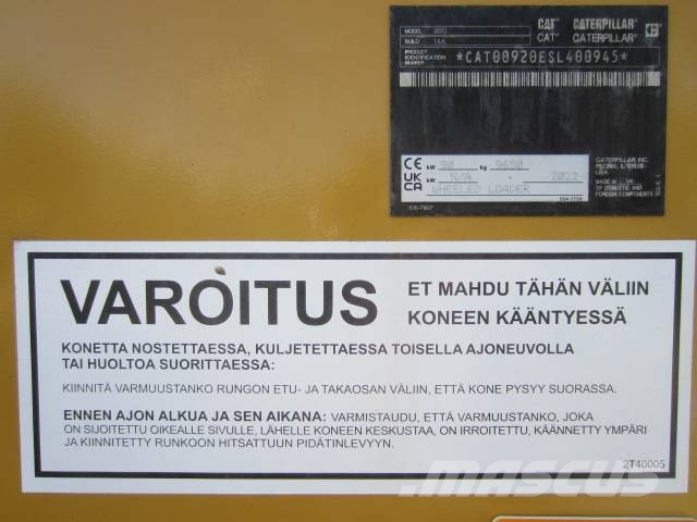 CAT 920 Pyöräkuormaajat