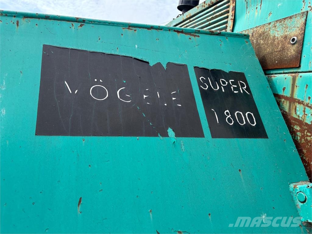 Vögele SUPER 1800 Κατασκευές - Άλλα