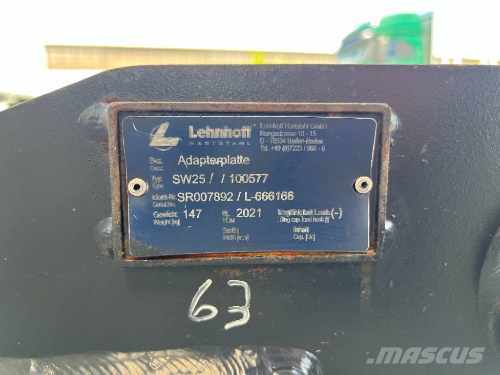 Lehnhoff MS21 MS25 Adapterplatte / MS25 MS21 Schraubadapter Conectores rápidos