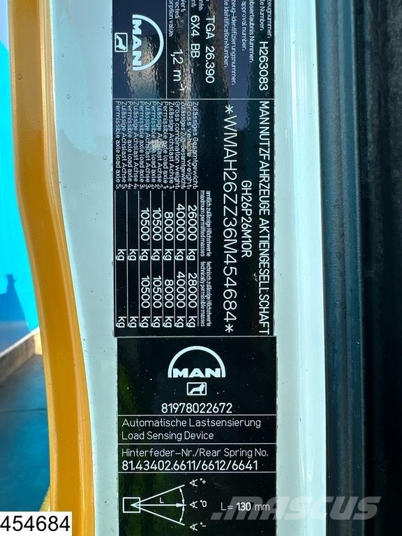 MAN TGA 26 390 6x4, EURO 3, Manual, Steel suspension Φορτηγά Ανατροπή
