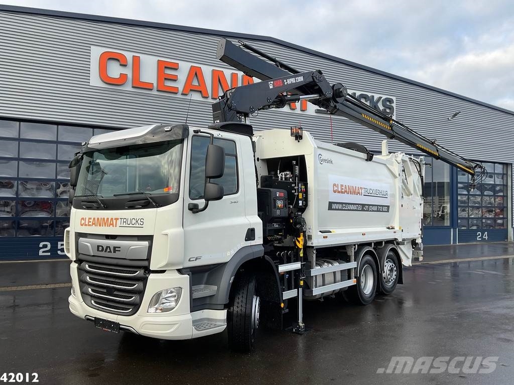 DAF FAN CF 340 Hiab 23 Tonmeter laadkraan Мусоровозы