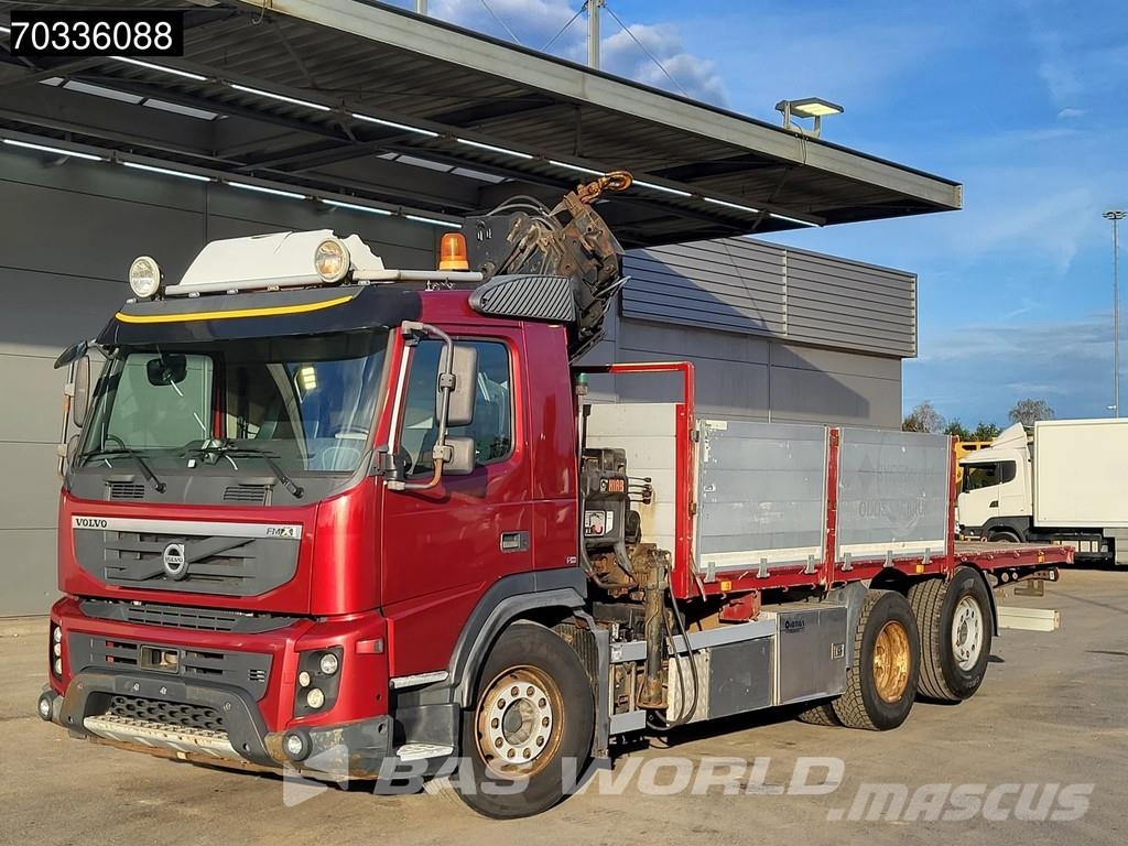 Volvo FMX 6X2 HIAB 144EHIDVO Crane Kran Lift-Axle Automa Platte bakwagens