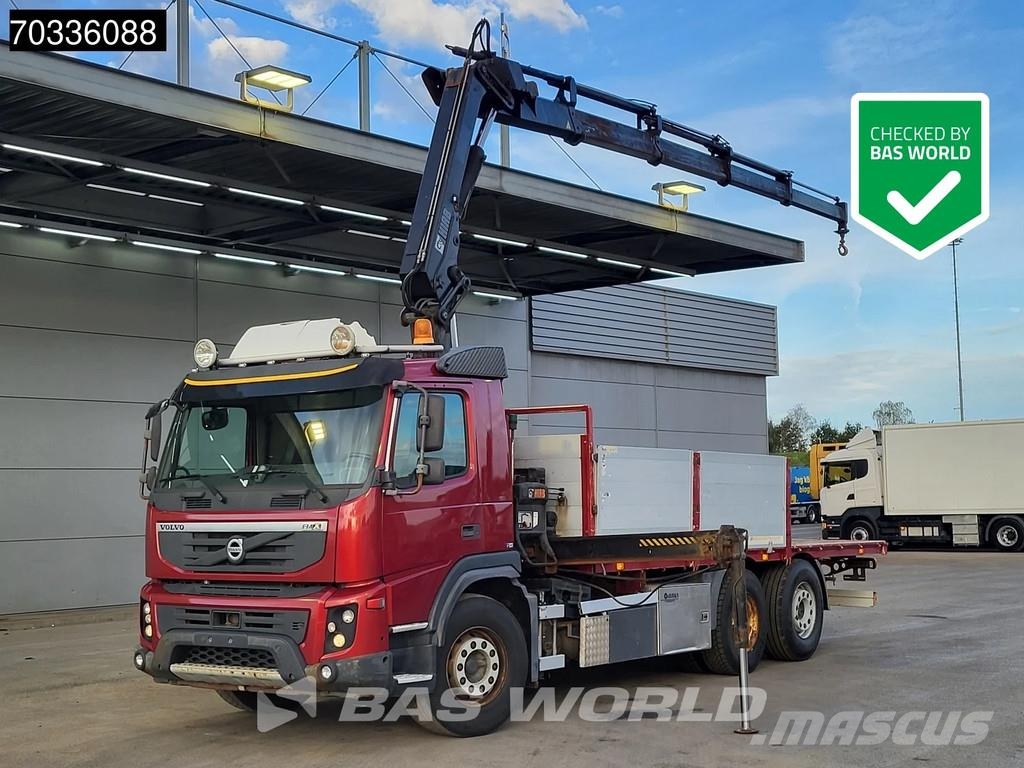 Volvo FMX 6X2 HIAB 144EHIDVO Crane Kran Lift-Axle Automa Platte bakwagens
