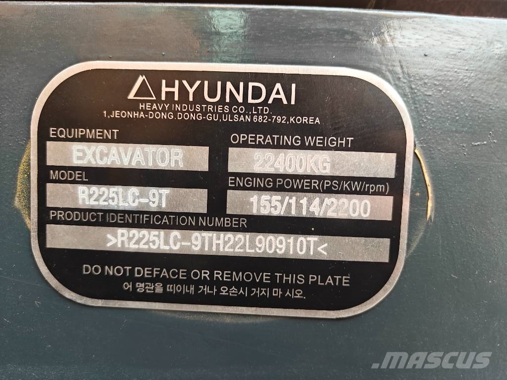 Hyundai 225LC—9T Bageri guseničari