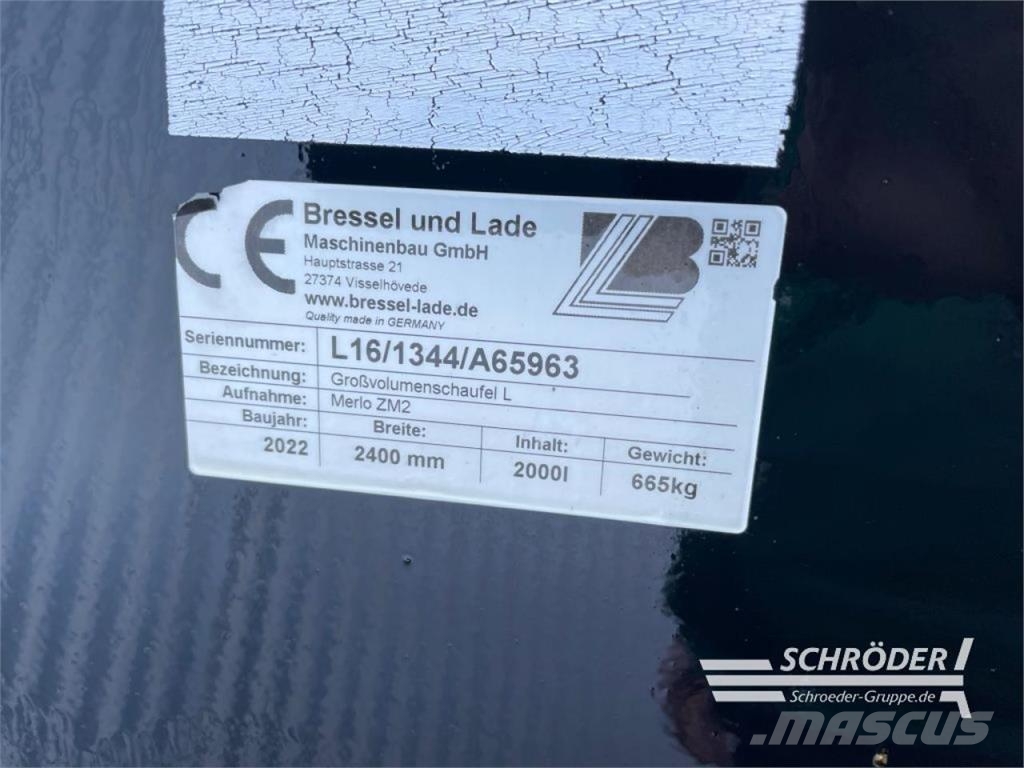 Bressel GROßVOLUMENSCHAUFEL 2,40 M MERLO ZM2 Dakšas