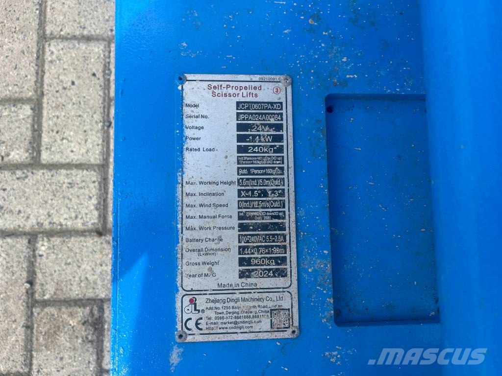 Dingli JCPT0607PA-XD | 2024 Plataformas tijera