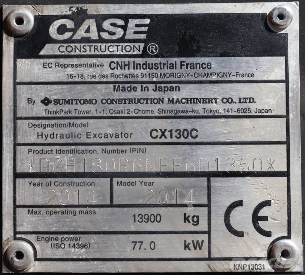 CASE CX 130 C Escavadoras de rastos