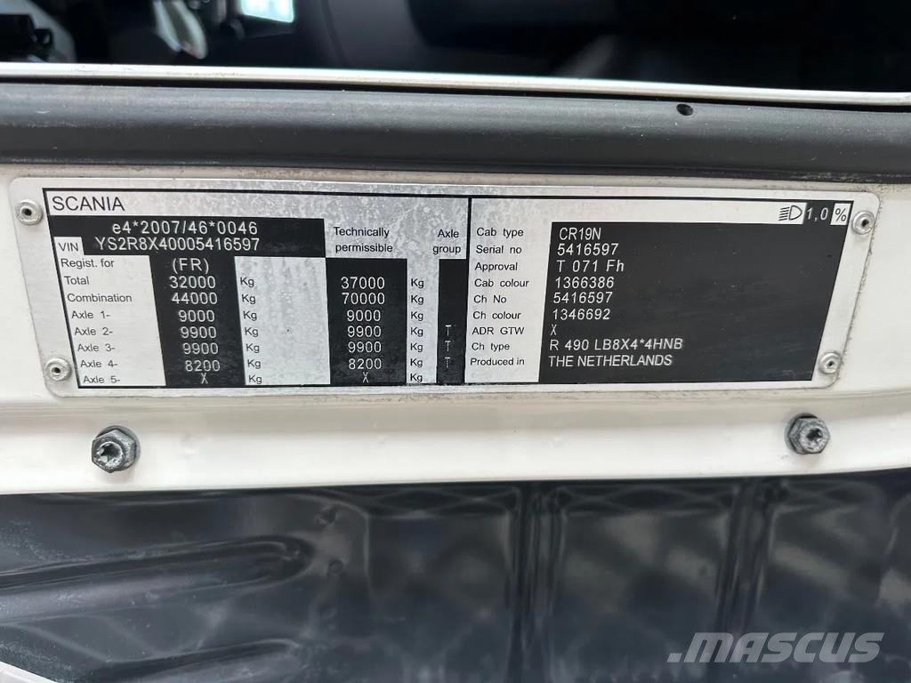 Scania R490 8x4 Tridem Fassi F660 + Fly Jib Euro 6 Mobiilinosturit