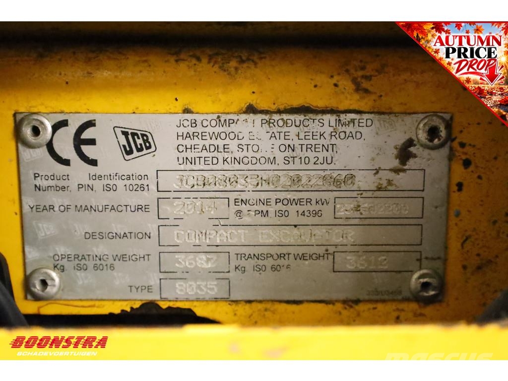 JCB ZTS 8035 BY 2014 2.681 Uur Miniexcavadoras