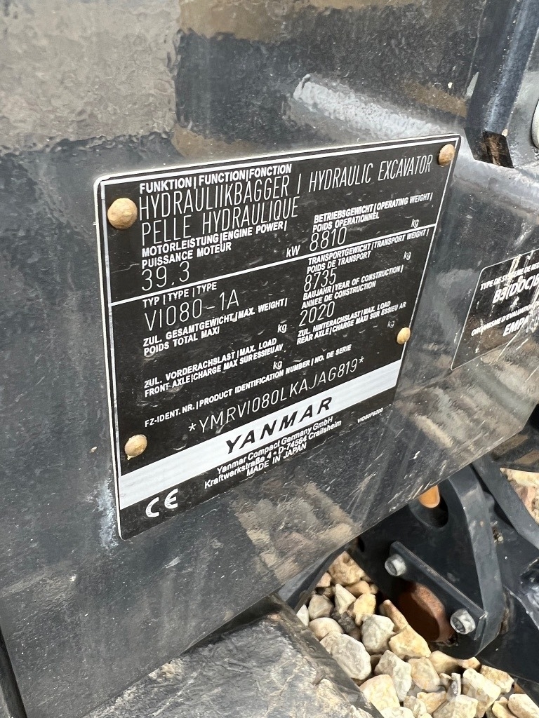 Yanmar Vio 80-2PB Väikeekskavaatorid 7t-12t