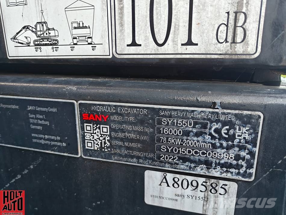 Sany SY 115 U Rupsgraafmachines