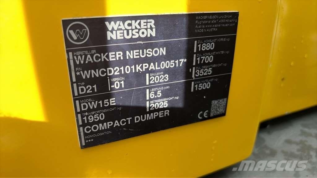 Wacker Neuson DW15e Mezei dömperek